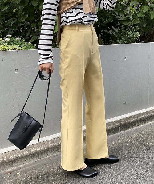 AS KNOW AS PINKY（アズノゥアズピンキー）の「虹のカケラスラックス カラーパンツ（スラックス・レディース・グリーン/パープル/イエロー/ライトイエロー/チャコールグレー/ブラック/ダークブルー/ブラウン/ダークパープル/オレンジ・FREE）」の9枚目の写真