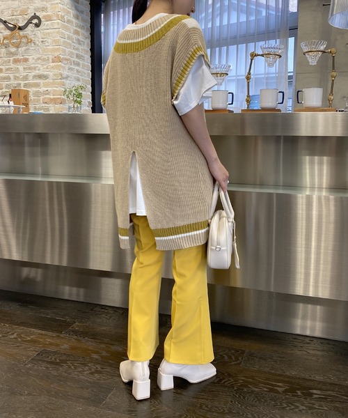 AS KNOW AS PINKY（アズノゥアズピンキー）の「虹のカケラスラックス カラーパンツ（スラックス・レディース・グリーン/パープル/イエロー/ライトイエロー/チャコールグレー/ブラック/ダークブルー/ブラウン/ダークパープル/オレンジ・FREE）」の12枚目の写真