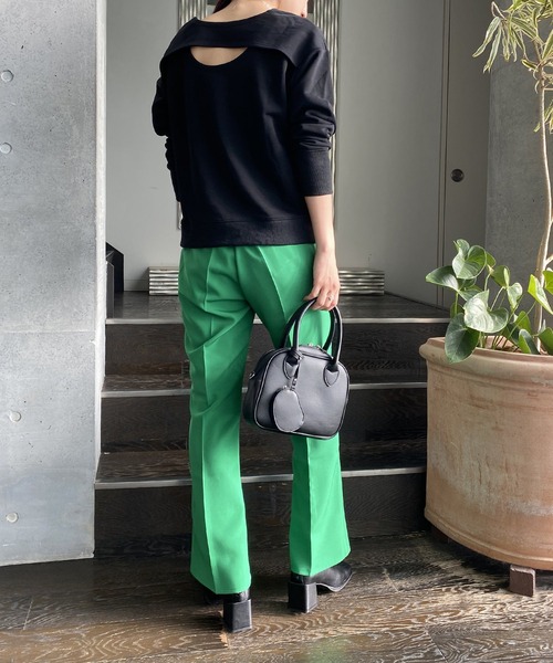 AS KNOW AS PINKY（アズノゥアズピンキー）の「虹のカケラスラックス カラーパンツ（スラックス・レディース・グリーン/パープル/イエロー/ライトイエロー/チャコールグレー/ブラック/ダークブルー/ブラウン/ダークパープル/オレンジ・FREE）」の21枚目の写真