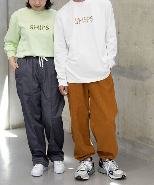 SHIPS(シップス)の「【WEB限定】SHIPS: フラワー柄 SHIPS ロゴ ユニセックス ロングスリーブ Tシャツ (ロンT)(Tシャツ/カットソー・メンズ・ホワイト/ブラック/ネイビー/ライトグリーン・SMALL/MEDIUM/LARGE/X-LARGE)」の17枚目の写真