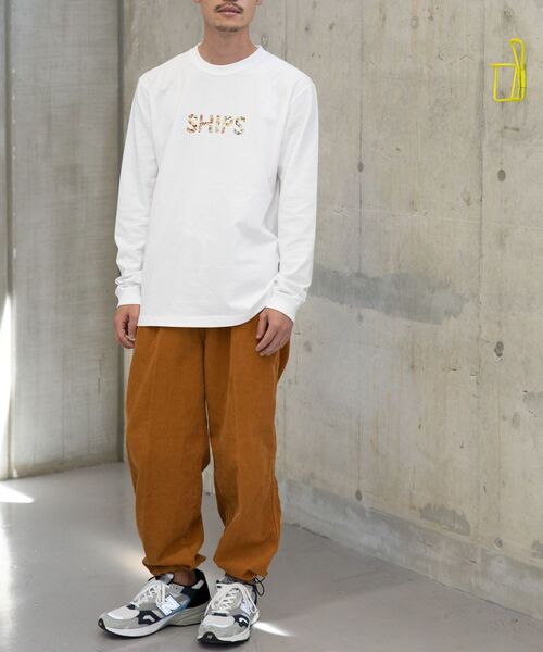 SHIPS(シップス)の「【WEB限定】SHIPS: フラワー柄 SHIPS ロゴ ユニセックス ロングスリーブ Tシャツ (ロンT)(Tシャツ/カットソー・メンズ・ホワイト/ブラック/ネイビー/ライトグリーン・SMALL/MEDIUM/LARGE/X-LARGE)」の18枚目の写真