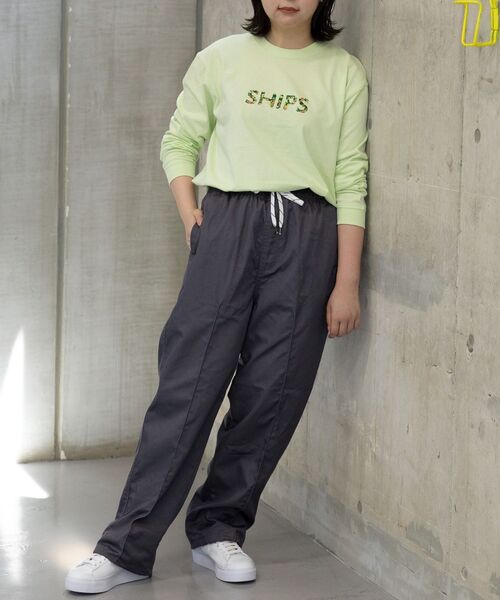 SHIPS(シップス)の「【WEB限定】SHIPS: フラワー柄 SHIPS ロゴ ユニセックス ロングスリーブ Tシャツ (ロンT)(Tシャツ/カットソー・メンズ・ホワイト/ブラック/ネイビー/ライトグリーン・SMALL/MEDIUM/LARGE/X-LARGE)」の19枚目の写真