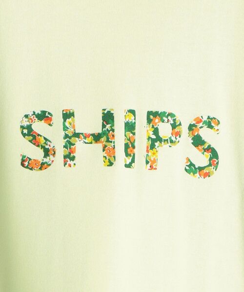 SHIPS(シップス)の「【WEB限定】SHIPS: フラワー柄 SHIPS ロゴ ユニセックス ロングスリーブ Tシャツ (ロンT)(Tシャツ/カットソー・メンズ・ホワイト/ブラック/ネイビー/ライトグリーン・SMALL/MEDIUM/LARGE/X-LARGE)」の5枚目の写真
