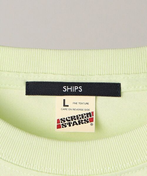 SHIPS(シップス)の「【WEB限定】SHIPS: フラワー柄 SHIPS ロゴ ユニセックス ロングスリーブ Tシャツ (ロンT)(Tシャツ/カットソー・メンズ・ホワイト/ブラック/ネイビー/ライトグリーン・SMALL/MEDIUM/LARGE/X-LARGE)」の7枚目の写真
