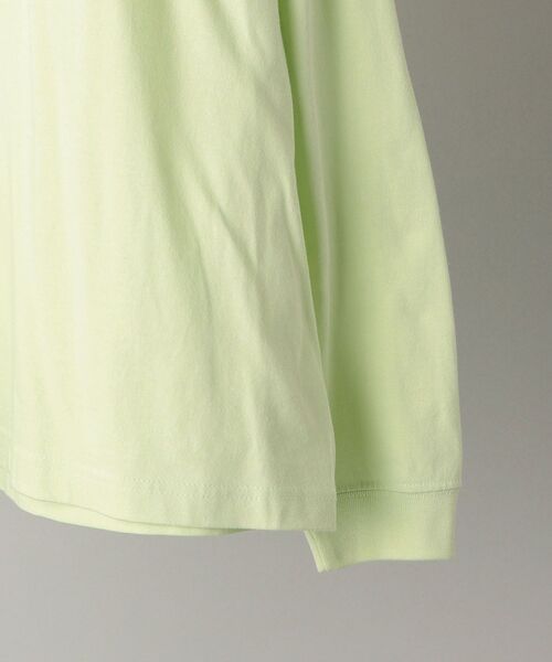 SHIPS(シップス)の「【WEB限定】SHIPS: フラワー柄 SHIPS ロゴ ユニセックス ロングスリーブ Tシャツ (ロンT)(Tシャツ/カットソー・メンズ・ホワイト/ブラック/ネイビー/ライトグリーン・SMALL/MEDIUM/LARGE/X-LARGE)」の8枚目の写真