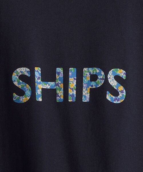 SHIPS(シップス)の「【WEB限定】SHIPS: フラワー柄 SHIPS ロゴ ユニセックス ロングスリーブ Tシャツ (ロンT)(Tシャツ/カットソー・メンズ・ホワイト/ブラック/ネイビー/ライトグリーン・SMALL/MEDIUM/LARGE/X-LARGE)」の11枚目の写真