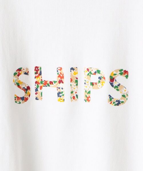 SHIPS(シップス)の「【WEB限定】SHIPS: フラワー柄 SHIPS ロゴ ユニセックス ロングスリーブ Tシャツ (ロンT)(Tシャツ/カットソー・メンズ・ホワイト/ブラック/ネイビー/ライトグリーン・SMALL/MEDIUM/LARGE/X-LARGE)」の12枚目の写真