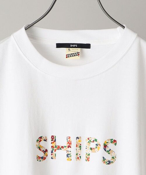 SHIPS(シップス)の「【WEB限定】SHIPS: フラワー柄 SHIPS ロゴ ユニセックス ロングスリーブ Tシャツ (ロンT)(Tシャツ/カットソー・メンズ・ホワイト/ブラック/ネイビー/ライトグリーン・SMALL/MEDIUM/LARGE/X-LARGE)」の13枚目の写真