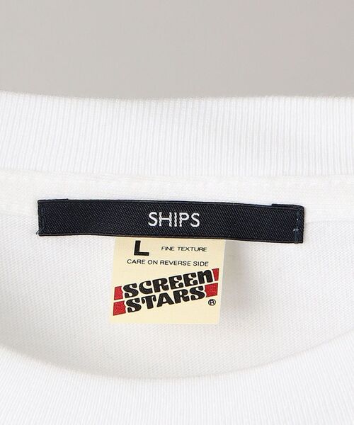 SHIPS(シップス)の「【WEB限定】SHIPS: フラワー柄 SHIPS ロゴ ユニセックス ロングスリーブ Tシャツ (ロンT)(Tシャツ/カットソー・メンズ・ホワイト/ブラック/ネイビー/ライトグリーン・SMALL/MEDIUM/LARGE/X-LARGE)」の14枚目の写真