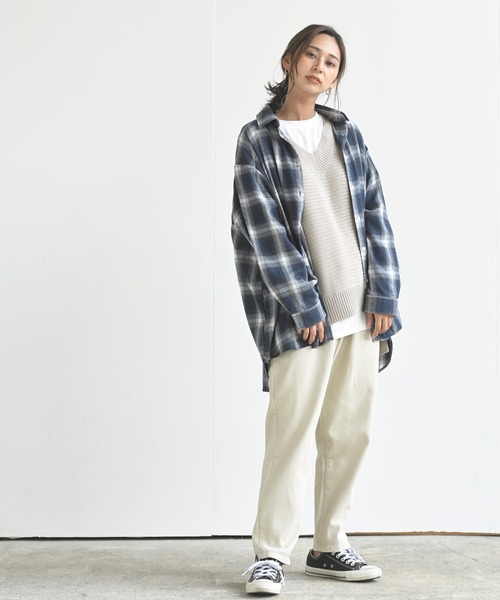 rps(アールピーエス)の「チェックBIGシャツ(シャツ/ブラウス・レディース・ブラック/ネイビー/レッド・M)」の12枚目の写真