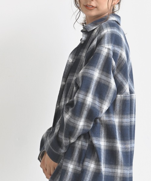 rps(アールピーエス)の「チェックBIGシャツ(シャツ/ブラウス・レディース・ブラック/ネイビー/レッド・M)」の17枚目の写真