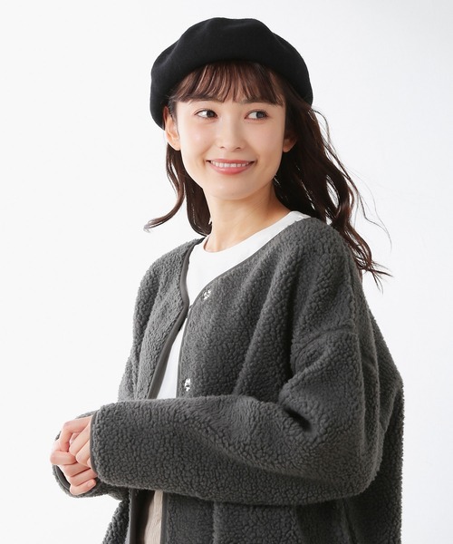 Honeys(ハニーズ)の「ベレー帽(ハンチング/ベレー帽・レディース・杢グレー/ブラック/ベージュ・FREE)」の15枚目の写真