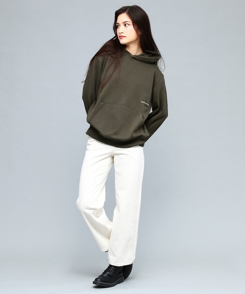 Calvin Klein Jeans(カルヴァンクラインジーンズ)の「AF オフプレイスド アイコニック パーカー(パーカー・メンズ・ブラック/ブラウン・S/M/L/XL)」の11枚目の写真