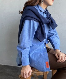 UNIVERSAL OVERALL | 【FUDGE 11月号掲載】[UNIVERSAL OVERALL/ユニバーサルオーバーオール] 別注 ラウンドカラービッグシャツ(シャツ/ブラウス)