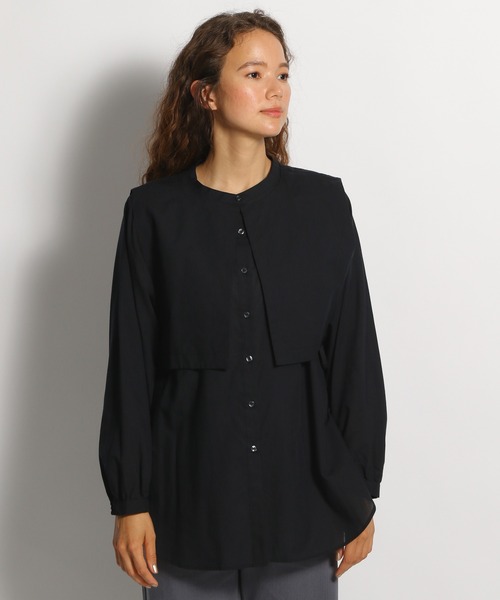 niko and...(ニコアンド)の「2WAYスクエアカラーブラウス(シャツ/ブラウス・レディース・ブラック/オフホワイト/チャコール・MEDIUM/LARGE)」の4枚目の写真