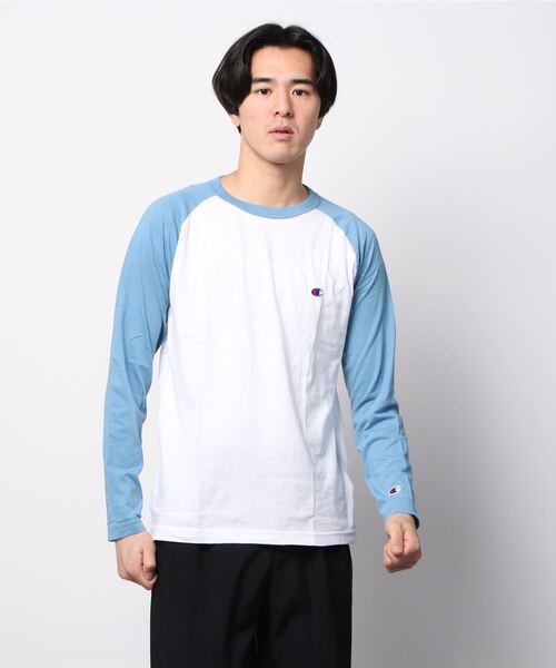 セール Champion チャンピオン ワンポイント刺繍 ラグランロンｔ ｃ３ ｐ４０２ 別注カラー ブランドロゴ T シャツ カットソー Champion チャンピオン のファッション通販 Zozotown