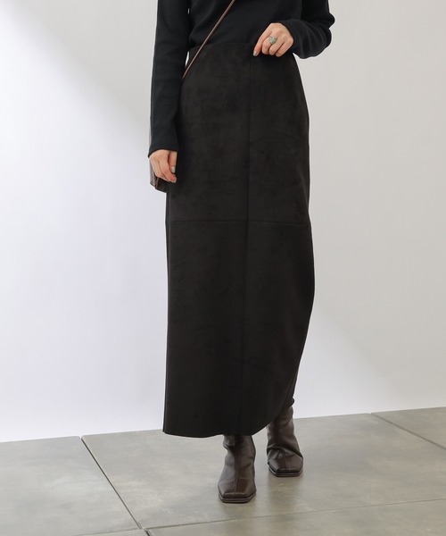COLONY 2139（コロニートゥーワンスリーナイン）の「フェイクスエードストレッチスカート（スカート・レディース・ブラック/モカ・FREE）」の6枚目の写真