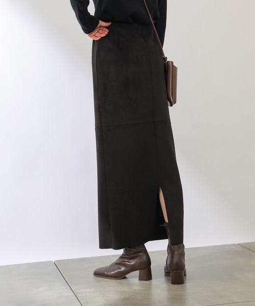 COLONY 2139（コロニートゥーワンスリーナイン）の「フェイクスエードストレッチスカート（スカート・レディース・ブラック/モカ・FREE）」の7枚目の写真