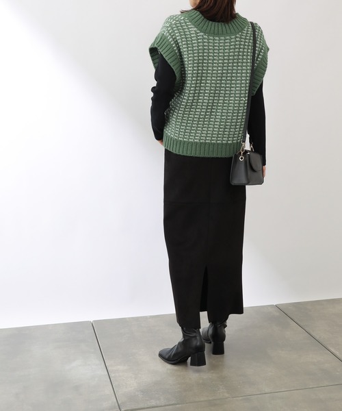 COLONY 2139（コロニートゥーワンスリーナイン）の「フェイクスエードストレッチスカート（スカート・レディース・ブラック/モカ・FREE）」の10枚目の写真