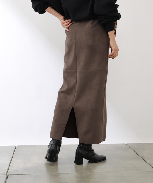 COLONY 2139（コロニートゥーワンスリーナイン）の「フェイクスエードストレッチスカート（スカート・レディース・ブラック/モカ・FREE）」の22枚目の写真