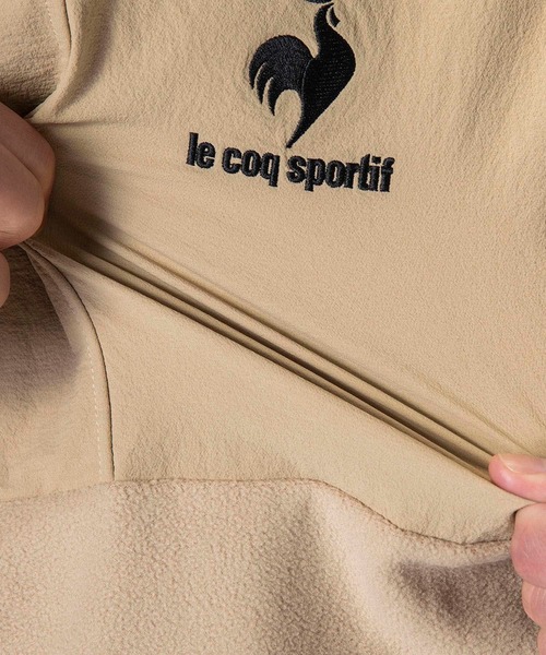 le coq sportif（ルコックスポルティフ）の「ポーラテックフリースアノラックジャケット ウェア セーター フリース ニット 防寒 トレーニング 保温 軽量 スポーツウェア（ブルゾン・メンズ・ブラック/ベージュ/ホワイト・L/M/XL）」の12枚目の写真