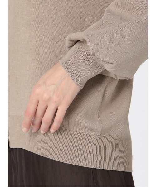 m.f.editorial（エムエフエディトリアル）の「エムエフエディトリアルレディース/m.f.editorial：Women  ゴム編み Vネック ゆるニットカーディガン（カーディガン/ボレロ・レディース・ベージュ/ブラック/グレー・FREE）」の8枚目の写真