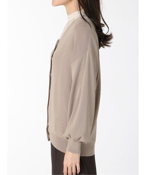 m.f.editorial（エムエフエディトリアル）の「エムエフエディトリアルレディース/m.f.editorial：Women  ゴム編み Vネック ゆるニットカーディガン（カーディガン/ボレロ・レディース・ベージュ/ブラック/グレー・FREE）」の9枚目の写真