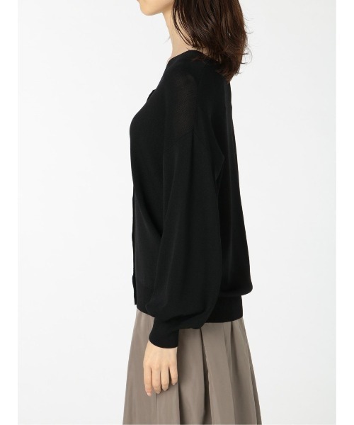 m.f.editorial（エムエフエディトリアル）の「エムエフエディトリアルレディース/m.f.editorial：Women  ゴム編み Vネック ゆるニットカーディガン（カーディガン/ボレロ・レディース・ベージュ/ブラック/グレー・FREE）」の17枚目の写真