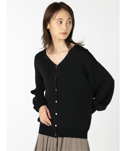 m.f.editorial（エムエフエディトリアル）の「エムエフエディトリアルレディース/m.f.editorial：Women  ゴム編み Vネック ゆるニットカーディガン（カーディガン/ボレロ・レディース・ベージュ/ブラック/グレー・FREE）」の18枚目の写真