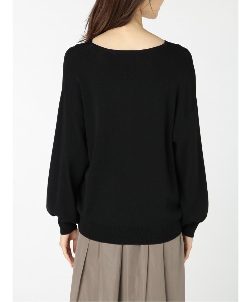 m.f.editorial（エムエフエディトリアル）の「エムエフエディトリアルレディース/m.f.editorial：Women  ゴム編み Vネック ゆるニットカーディガン（カーディガン/ボレロ・レディース・ベージュ/ブラック/グレー・FREE）」の19枚目の写真