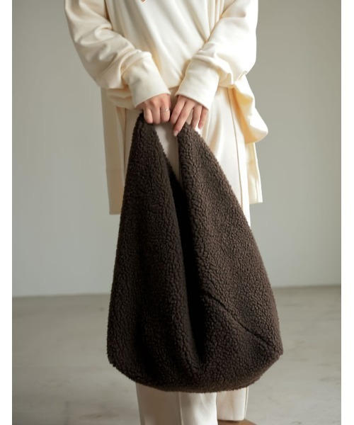 Re:EDIT（リエディ）の「ボアラージトートバッグ（トートバッグ・レディース・ブラック/ベージュ/ブラウン・FREE）」の8枚目の写真