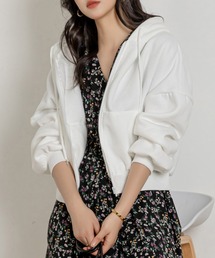 DAY CLOSET（デイ クローゼット）の「レディース 裏起毛ドロップショルダークロップドパーカー（パーカー）」