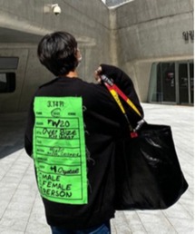 ASCLO | ASCLO(エジュクロ)ビッグラベルパッチラウンドニット(ニット/セーター)