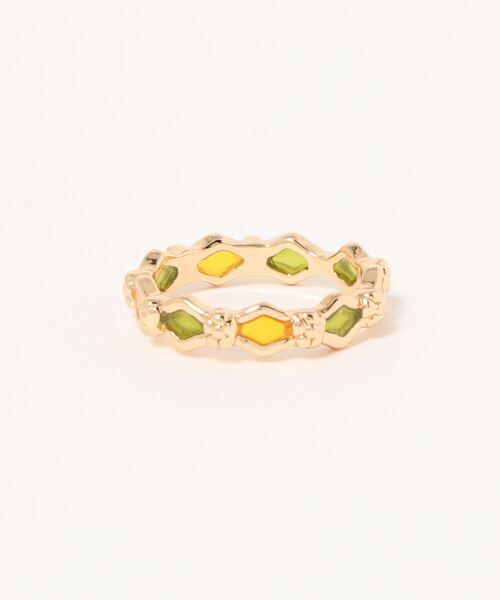 チャイハネ(チャイハネ)の「【チャイハネ】ステンドグラス風リング(リング・レディース・ホワイト/カラフル/ブラウン/パープル/カーキ・FREE)」の6枚目の写真