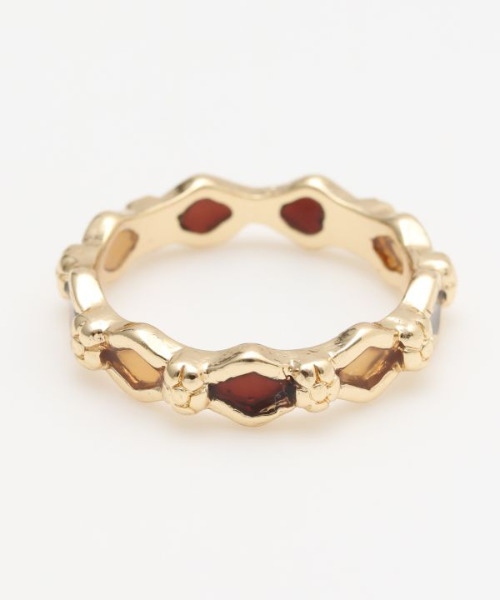 チャイハネ(チャイハネ)の「【チャイハネ】ステンドグラス風リング(リング・レディース・ホワイト/カラフル/ブラウン/パープル/カーキ・FREE)」の3枚目の写真