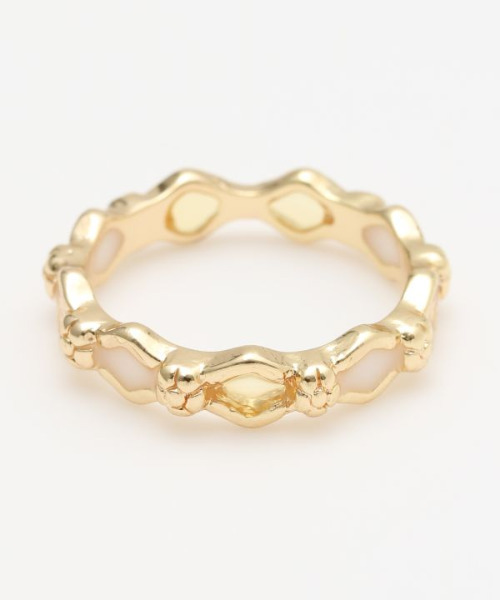 チャイハネ(チャイハネ)の「【チャイハネ】ステンドグラス風リング(リング・レディース・ホワイト/カラフル/ブラウン/パープル/カーキ・FREE)」の2枚目の写真