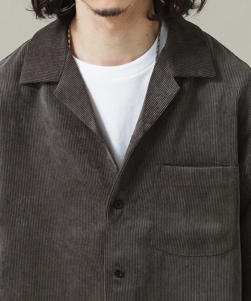 NANO universe（ナノユニバース）の「リラックスコーデュロイシャツ(セットアップ対応)（シャツ/ブラウス・メンズ・ブラック/ベージュ/ブラウン・M/XL/L/S）」の7枚目の写真