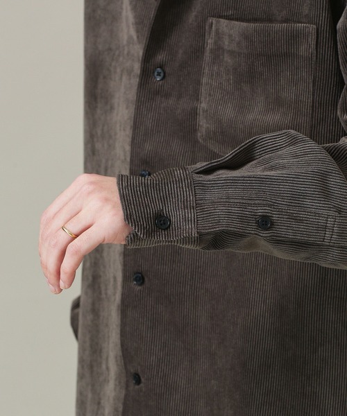 NANO universe（ナノユニバース）の「リラックスコーデュロイシャツ(セットアップ対応)（シャツ/ブラウス・メンズ・ブラック/ベージュ/ブラウン・M/XL/L/S）」の8枚目の写真