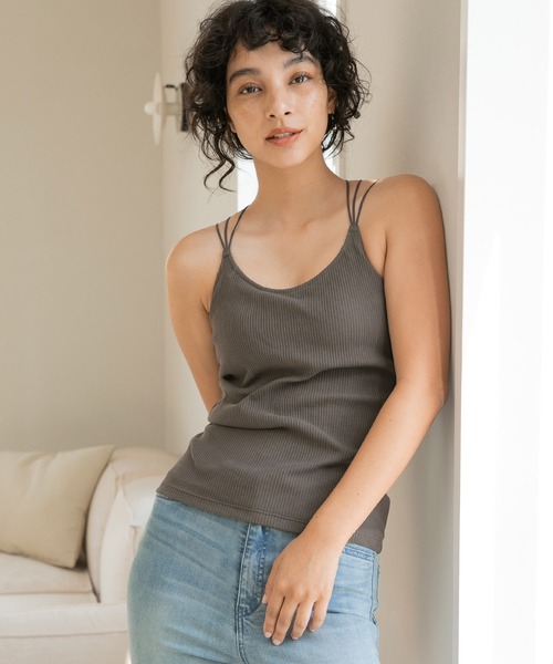 bijorie（ビジュリィ）の「【bijorie】NEW BASIC series／ベストボディブラ カップ付きリブキャミソール（その他アンダーウェア/インナー・レディース・チャコール/アイボリー/ベージュ・MEDIUM/LARGE/LG）」の13枚目の写真