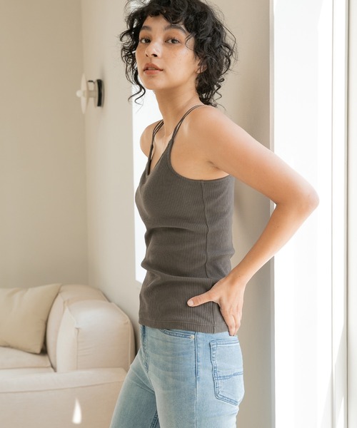 bijorie（ビジュリィ）の「【bijorie】NEW BASIC series／ベストボディブラ カップ付きリブキャミソール（その他アンダーウェア/インナー・レディース・チャコール/アイボリー/ベージュ・MEDIUM/LARGE/LG）」の16枚目の写真