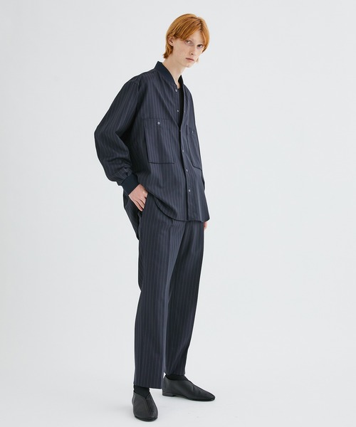 UJOH（ウジョー）の「STUDIOUS別注 ラウンドヘムリブシャツ/EX.Round Hem Rib Shirts（シャツ/ブラウス・メンズ・ネイビー・2/3）」の4枚目の写真