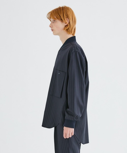 UJOH（ウジョー）の「STUDIOUS別注 ラウンドヘムリブシャツ/EX.Round Hem Rib Shirts（シャツ/ブラウス・メンズ・ネイビー・2/3）」の7枚目の写真