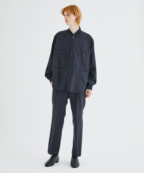 UJOH（ウジョー）の「STUDIOUS別注 ラウンドヘムリブシャツ/EX.Round Hem Rib Shirts（シャツ/ブラウス・メンズ・ネイビー・2/3）」の5枚目の写真