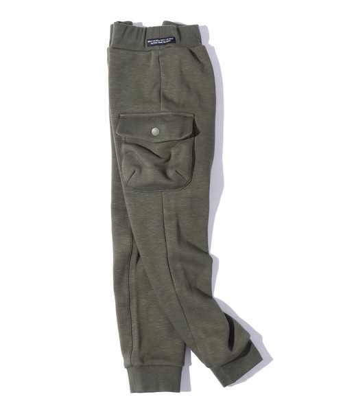 F.O.KIDS（エフオーキッズ）の「F.O.KIDS/エフオーキッズ 裏シャギーマチ付きカーゴパンツ リラックスパンツ（カーゴパンツ・キッズ・ベージュ/カーキ/ブルー/ボルドー・140/120）」の2枚目の写真