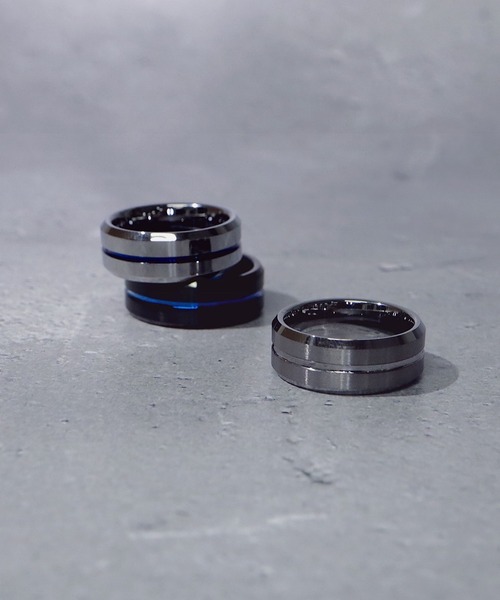 SBG（エスビー）の「SBG タングステンカラーラインリング（リング・メンズ・シルバー×ブラック/ブラック/シルバー×ブルー/ブラック系その他/シルバー/ブルー系その他/ゴールド系その他/ブラック×ブルー/シルバー×ゴールド・18号/15号/23号/13号/21号）」の19枚目の写真