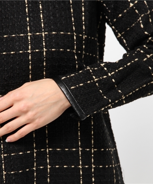 CIAOPANIC（チャオパニック）の「【Ciaopanic】ラメツイードチェックOP（ワンピース・レディース・ブラック/ネイビー・FREE）」の11枚目の写真