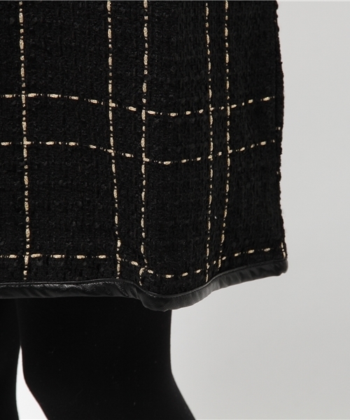 CIAOPANIC（チャオパニック）の「【Ciaopanic】ラメツイードチェックOP（ワンピース・レディース・ブラック/ネイビー・FREE）」の12枚目の写真