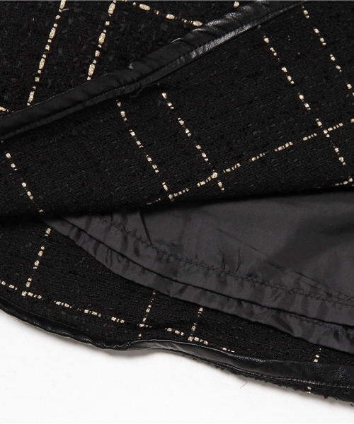 CIAOPANIC（チャオパニック）の「【Ciaopanic】ラメツイードチェックOP（ワンピース・レディース・ブラック/ネイビー・FREE）」の13枚目の写真