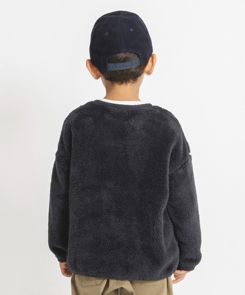 BRANSHES（ブランシェス）の「【あったか】ボア＆デニムポケットトレーナー（スウェット・キッズ・チャコールグレー/ベージュ・90/100/110/120/130/140/150）」の8枚目の写真
