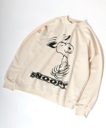 PEANUTS × sportswear SNOOPY/スヌーピーバック英字ロゴ スウェットトレーナー